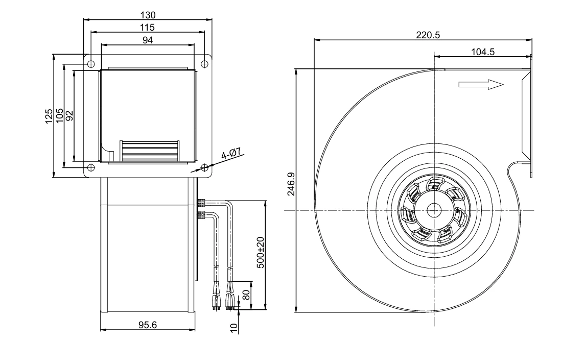 SL-F140B-EC-00 overall dimensions